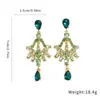 Brincos redondos geométricos europeus e americanos de moda transfronteiriça cravejados com diamantes, elegantes e sofisticados, brincos statement versáteis e únicos
