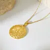 Collar Colgante Exclusivo de Acero Inoxidable Transfronterizo Moda Europea y Americana para Mujer Cadena de Suéter 18K Joyería Versátil de Moda Venta al por Mayor