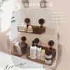 Estante de almacenamiento para baño con ventosa, mueble para lavabo, cosméticos, sin perforaciones, para colgar en la pared, caja de almacenamiento para colgar en la encimera