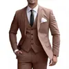 Amazon Comercio Exterior Traje de Tres Piezas para Hombre Transfronterizo Traje de Negocios Ajustado Atuendo Elegante para Banquetes