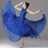 Moda femenina transfronteriza Amazon nuevo elegante vestido sexy con tirantes ajusta-cintura con lazo y vestido largo de crepé de seda