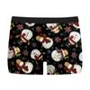 Cueca Masculina Estampada de Natal Nova Respirável Confortável Boxer de Seda de Leite Boxer com Estampa Digital de Seda de Leite