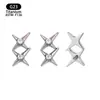 Pendientes de Aleación de Titanio F136 Transfronterizos Géminis Incrustados Zirconia Clavos para Cartílago Auricular Joyería para Piercings Corporal Pendientes Clavos para Puente de Oreja
