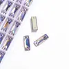 Fábrica de Rhinestones de Vidrio de Color K9 de Alta Calidad en Tira Larga AB, Rhinestones de Doble Agujero para Ropa DIY, Accesorios de Joyería de Forma Irregular