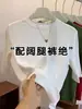 Camiseta de Manga Corta para Mujer 2026 Principios de Otoño Nueva Prenda Interior Camiseta Básica para Mujer Cuello Semi Alto Manga de Cinco Puntos Adelgazante Top de Manga Media Moderno