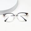 Gafas Danyang nuevo marco ultraligero para hombre grado ajustable cara cuadrada redonda guapo canalla marco de gafas redondo anti-azul 1008