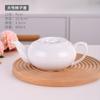 Tetera de cerámica de gran capacidad para hotel, restaurante, juego de té grande y pequeño, tetera de porcelana blanca para el hogar con tapa, tetera para el hogar