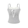 DS25036-25 Verão Novo Estilo Europeu e Americano Doce Menina Estilo Menina Renda Indústria Pesada Almofada de Peito Colete Sling