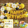 Conjunto de Corrente de Balões Tema Abelhinha Amazon Transfronteiriço Suprimentos para Decoração de Balões de Aniversário para Adultos e Crianças