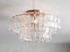 Lámpara de Araña Redonda de Cristal Munora de Lujo Ligero Estilo Francés Lámpara para Sala de Estar de Villa Decoración Vintage Creativa para Dormitorio Comedor Hotel