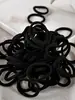 [Venda Quente Transfronteiriça] 100 Argolas de Cabelo Pretas Lisas de 4CM Elástico de Cabelo de Alta Elasticidade Acessórios de Cabelo Atacado