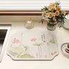 Nueva alfombrilla drenante clásica de tierra de diatomeas estilo chino para hotel y restaurante, resistente a la suciedad y fácil de limpiar, alfombrilla de mesa absorbente y antideslizante para platos y utensilios