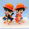 PVC Una Pieza Edición Q Rey Pirata Sonriente Lufei Solon Hecho a Mano Serie de Juguetes de Moda Decoración de Escritorio para Coche Péndulo