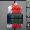 Chaleco de Algodón Relleno de Comercio Exterior para Hombre Otoño e Invierno Espeso Flor de Anacardo Abrigo de Estudiante Chaleco de Abrigo para Pareja Chaleco