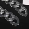 Fivela de corrente de acrílico transparente 17*27mm material para acessórios de joias DIY chaveiro bolsa capa de celular