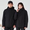 Chaqueta Tres en Uno Estilo Pareja Set de Dos Piezas con Logotipo Desmontable e Imprimible Ropa de Montañismo Gruesa a Prueba de Viento para Mujer Venta al por Mayor