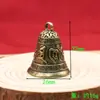 Sino Popular Estilo Xizang, Sino Vajra de Latão com Cinco Pontas, Sino de Mão Vintage Desgastado, Instrumento Ritualístico do Xizang, Sino de Cetro Vajra