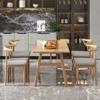 Conjunto de Mesa e Cadeiras de Jantar Nórdico para Uso Doméstico, Econômico para Apartamento Pequeno, Adequado para 4-6 Pessoas, Mesa de Jantar Simples para Uso Comercial ou de Aluguel