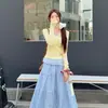 Camiseta de Manga Larga con Lazo Elegante Americano para Mujer, Top Nuevo de Primavera y Otoño, Pequeña Ajustada, Camiseta Base