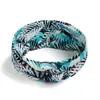 Diadema Bohemio Ins Versátil Elegante Nudo Cruzado Diadema Deportiva de Yoga Estampada Versión Ancha para Mujeres con Coronilla Alta