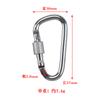 Fábrica en stock aleación de aluminio electroforesis negro hebilla de montañismo tipo d con bloqueo gancho para exteriores hebilla con bloqueo de tuerca accesorios para mochila