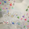 Pegatinas para Uñas Árbol de Navidad Tiesu Tl409 Coloridas en Relieve Estilo Navideño Copo de Nieve Estrella Lazo Pegatinas para Uñas