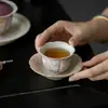 Taza de Té de Cerámica Roja Pintada a Mano de Zorro de Nueve Colas de las Dinastías Tang y Song, Juego de Té Kung Fu, Taza de Té para el Hogar, Taza Individual, Taza de Té Pequeña