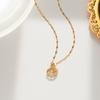 Novo Colar Inteligente de Aço Titânio com Diamante Cintilante Cisne para Mulheres com Zircônia Super Flash Temperamento, Corrente de Clavícula Versátil e Moderna que Não Desbota