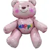 Modelado de dibujos animados oso mágico mate pastel estilo INS LOVEYOU confesión amor oso sentado globo de aluminio