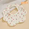 Babeiro de saliva, babador de seis camadas de gaze, babador de saliva para recém-nascido, cachecol infantil, cachecol de pescoço para bebê, babador de pétala