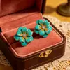 Aretes Serie Azul Medieval Occidental Aguja de Plata S925 Temperamento Moda Edad Aretes Aretes Femeninos Aretes