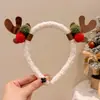 Chifres de Rena de Natal Transfronteiriços Decoração de Árvore Pequena Presilha de Cabelo de Natal Pelúcia Fofa Adereço de Cabeça para Festa de Feriado Acessórios de Cabelo para Meninas