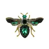 Broche de abeja vintage incrustado con diamantes, broche de aleación con forma de insecto, accesorio de pin decorativo para chaqueta de traje, transfronterizo