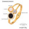 Francês Elegante Luz Luxo Zircon Jóias Diamante Design Fritillaria Amor Titânio Aço Banhado a Ouro Jóias terno