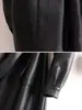 Abrigo de cuero de longitud media para mujer con cuello verde, adecuado para ir al trabajo, gabardina elegante, nuevo modelo otoño/invierno 2026 de Haining, chaqueta de piel de oveja talla grande