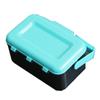 Caja Colgante para Gusanos Vivos de Cintura con Mango Azul, Caja para Lombrices Rojas, Caja para Cebo con Clip, Caja de Accesorios para Pesca de Gusanos de Arena