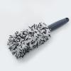 Cepillo de microfibra para neumáticos con mango largo, herramientas de belleza para lavado de autos, paño trenzado de limpieza, cepillo para neumáticos, cepillo para cubo de rueda