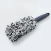 Cepillo de Felpa para Lavado de Autos Microfibra Cepillo para Llantas Herramienta de Limpieza y Belleza para Automóviles Cepillo de Rueda de Felpa de Mango Corto de Mano