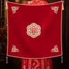 Pano para Embalar Casamento, um Par de Conjunto de Dote da Noiva, Pano para Embalar Bacia de Casamento, Pano Vermelho para Embalar da Noiva, Coleção Completa de Suprimentos para Casamento