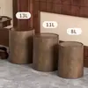 Cesta de Papel Estilo Chino al por Mayor Fabricante Retro Imitación Madera Doble Cubo de Basura Set para Uso Doméstico Nuevo Gran Capacidad para Sala de Estar y Cocina