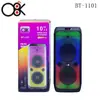 Bt-1101 Alto-falante de Áudio para Exterior Bluetooth Karaoke Móvel Portátil Subwoofer Duplo de 8 Polegadas Alto-falante Portátil