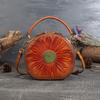 Bolso de Cuero Genuino para Mujer Xiaozhong Nuevo Bolso de Mano para Mujer Estilo Nacional Vintage Bolso Redondo Pequeño Capa Superior Cuero Vacuno Bolso de Hombro Bolso Cruzado