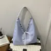 Bolsa rayada de gran capacidad, tote de doble cara, bolsa de lona para el hombro, bolsa para el trabajo, bolso de hombro para mujer para estudiantes
