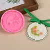 Molde de silicone para pingente redondo de peônia em relevo estilo chinês tradicional, para fazer ornamentos perfumados, pingentes de gesso ou resina, molde para decoração de casa e carro