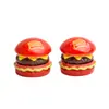Yqt Juguete de Comida en Miniatura Hamburguesa Realista Accesorios de Resina Colgante para Bolso de Teléfono Móvil Colgante de Llavero Hamburguesa Artificial