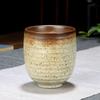 Taza de Té Rústica de Cerámica Estilo Japonés, Taza de Maestro, Cerámica Artesanal Vintage Cocida en Horno de Leña, Juego de Té Kung Fu Individual, Lujo Ligero