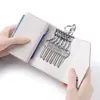 Nuevo Monedero para Llaves de Cuero Texturizado de Moda con Bloques de Color de Amazon, Mini Monedero Portátil de Estilo Japonés para el Hogar