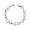 Pulseira Cruz Lucky Europeia e Americana Estilo Doce Coração de Zircônia Pulseira da Moda para Mulheres Meninas