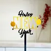 Copyright Estilo Ins 2026 Ano Novo Decoração de Bolo em Acrílico Feliz Ano Novo Véspera de Ano Novo Plug-in para Bolo Suprimentos de Festa