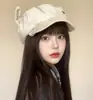Sombrero de Pescador de Pana de Alta Calidad para Mujer, Nuevo Sombrero Casual Versátil para Cara Pequeña de Otoño e Invierno, Pequeño Fedora Multiusos